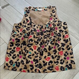 Kate Spade Multicolor Leopard Print Tank Top